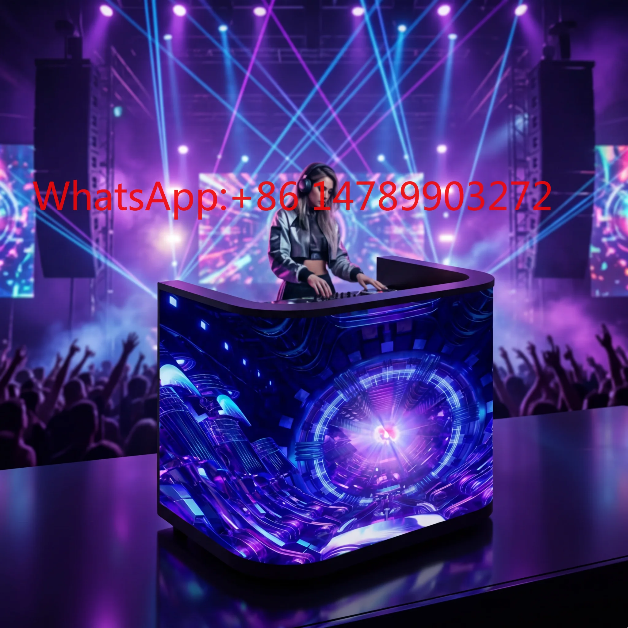 Medium P1.86 LED DJ Booth Table Cabinet HDR10+ High Refresh Bar DJ Station Display