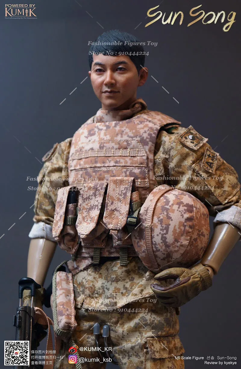 KUMIK 1/6 ผู้ชายทหาร Sun Song Sun Jingoo ทหารเกาหลี Movie Star 12 นิ้ว Action Figure โหมดคอลเลกชันที่ดีที่สุดของขวัญตุ๊กตา
