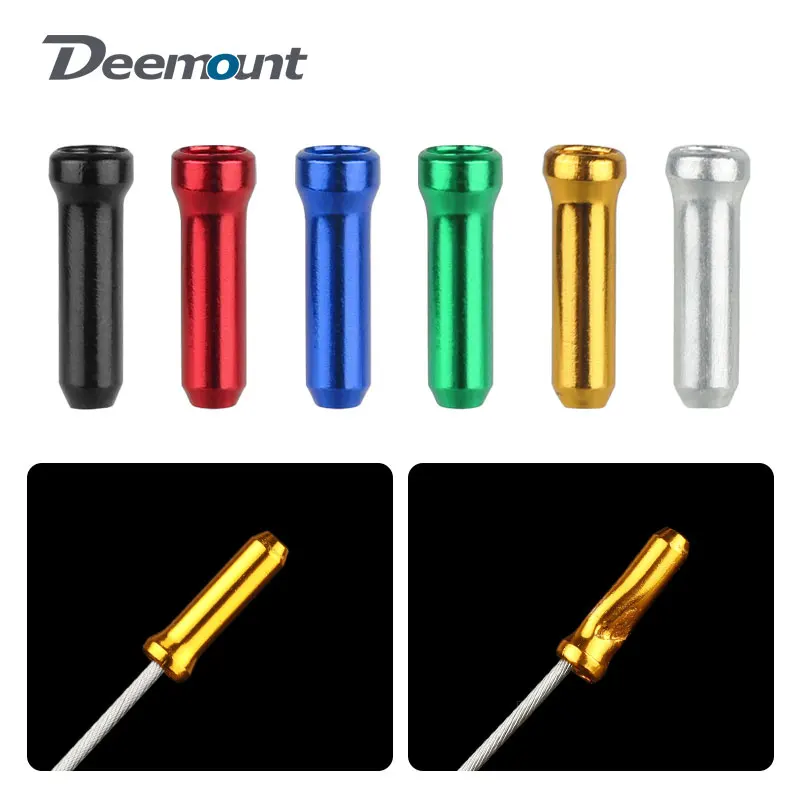 

Deemount Alloy Caps for Bicycle Shifter Brake Cable End Harness Cycle Derailleur Stopping Steel Line Threads Fixing Multi Colors