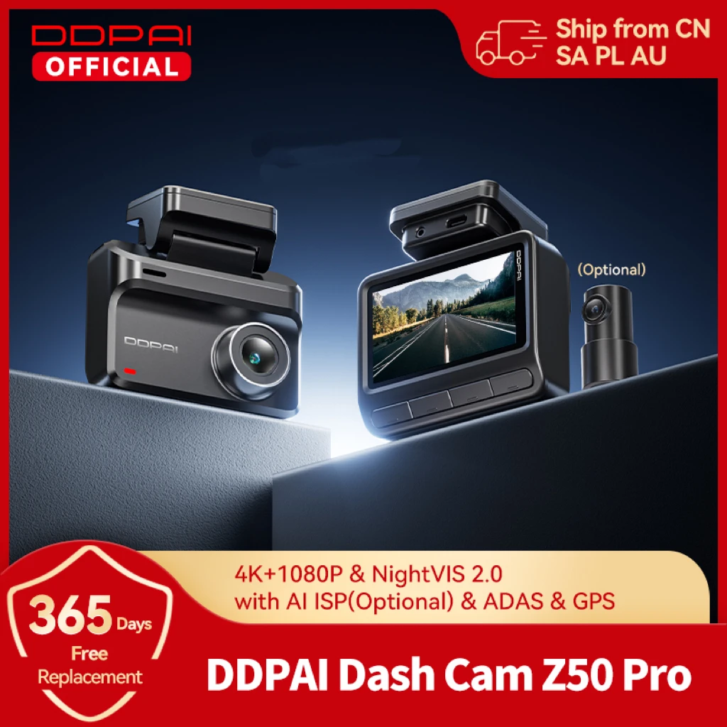 DDPAI Z50 Pro Dual 4G La Meilleure Caméra de Tableau de Bord 4K avec Vision Nocturne et GPS en 2025
