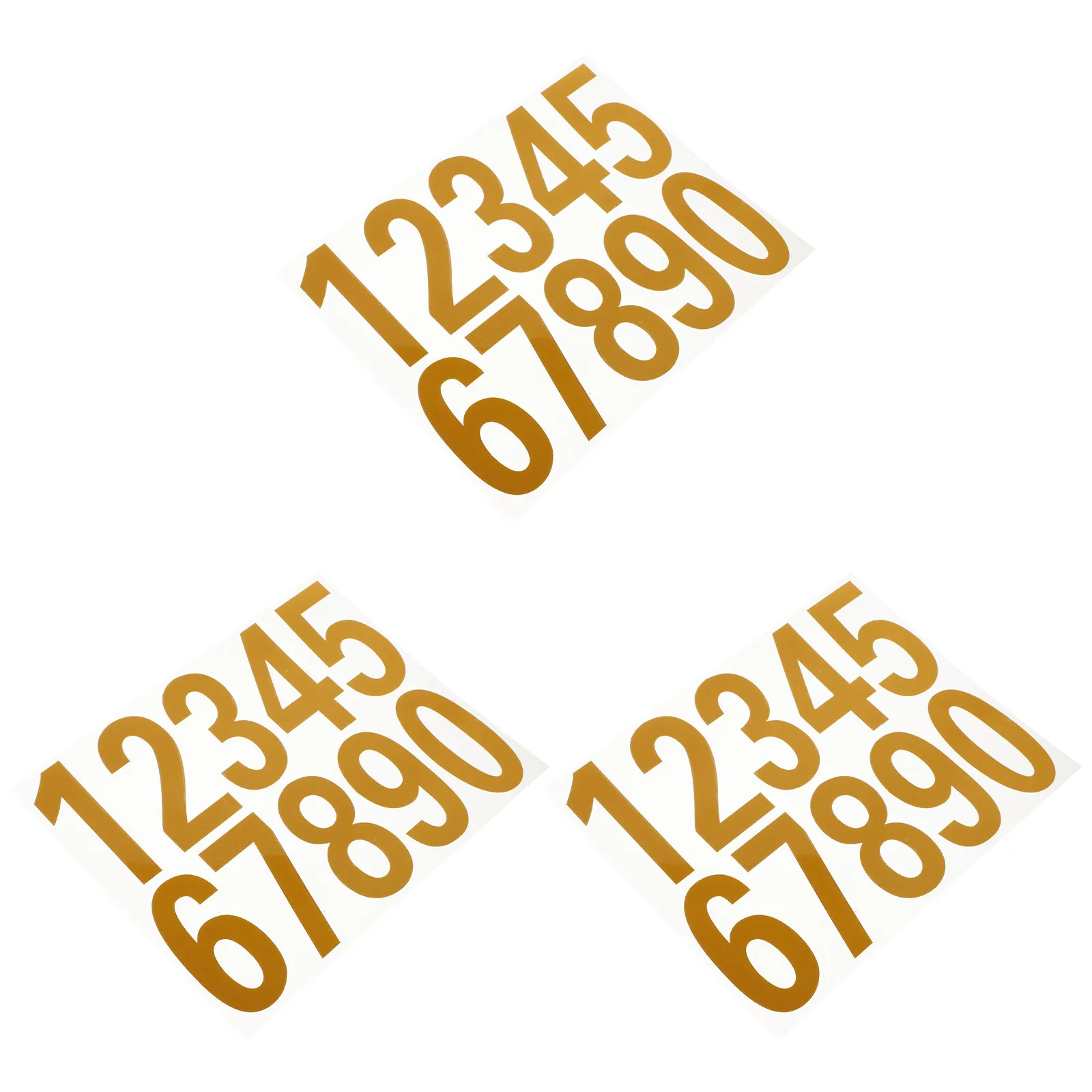 

3Sets Reflective Number Stickers 0-9 Pet Material Waterproof Door Mailbox Address Number Decal Easy Peel Stick Safe Night