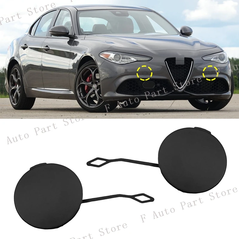 Para Alfa Romeo Giulia 2017 2018 2019 2020 2021-2023 cubierta de gancho de remolque de parachoques delantero tapa de ojo de transporte de remolque 156107968 156107976