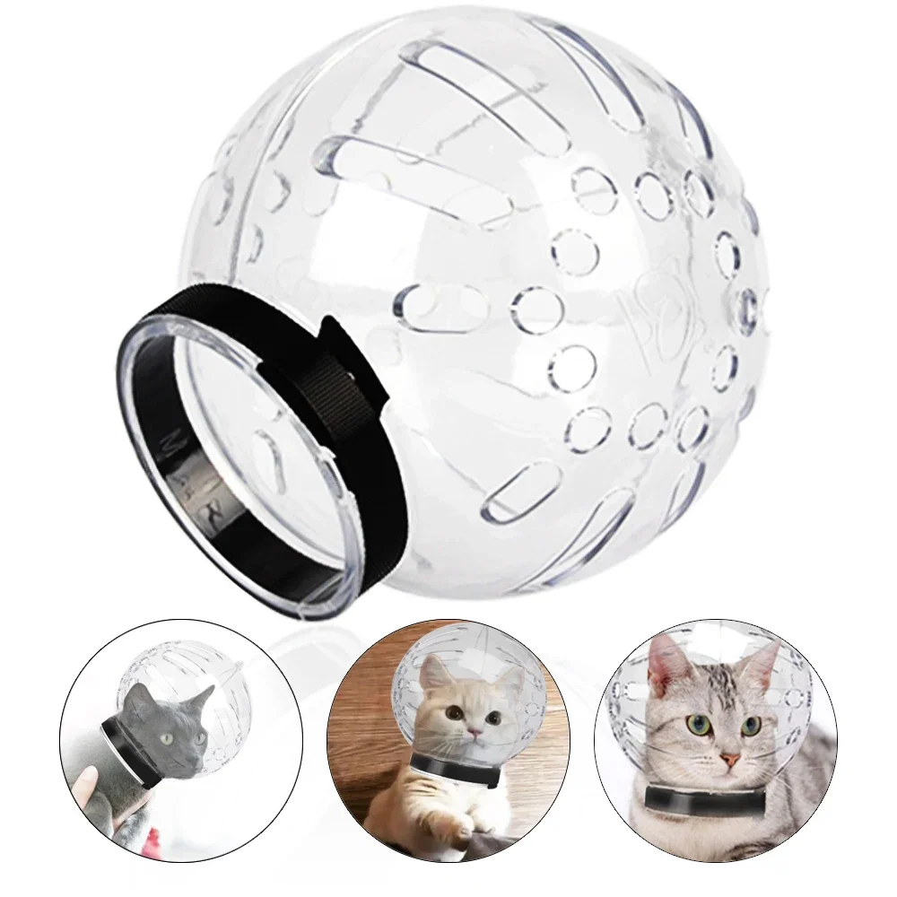 CANBOUN Cat Muzzle Anti-Bite Breathable Protective Space Hood Anti-Licking Grooming Mask Cats Bathing Grooming Bag Small Pets Su