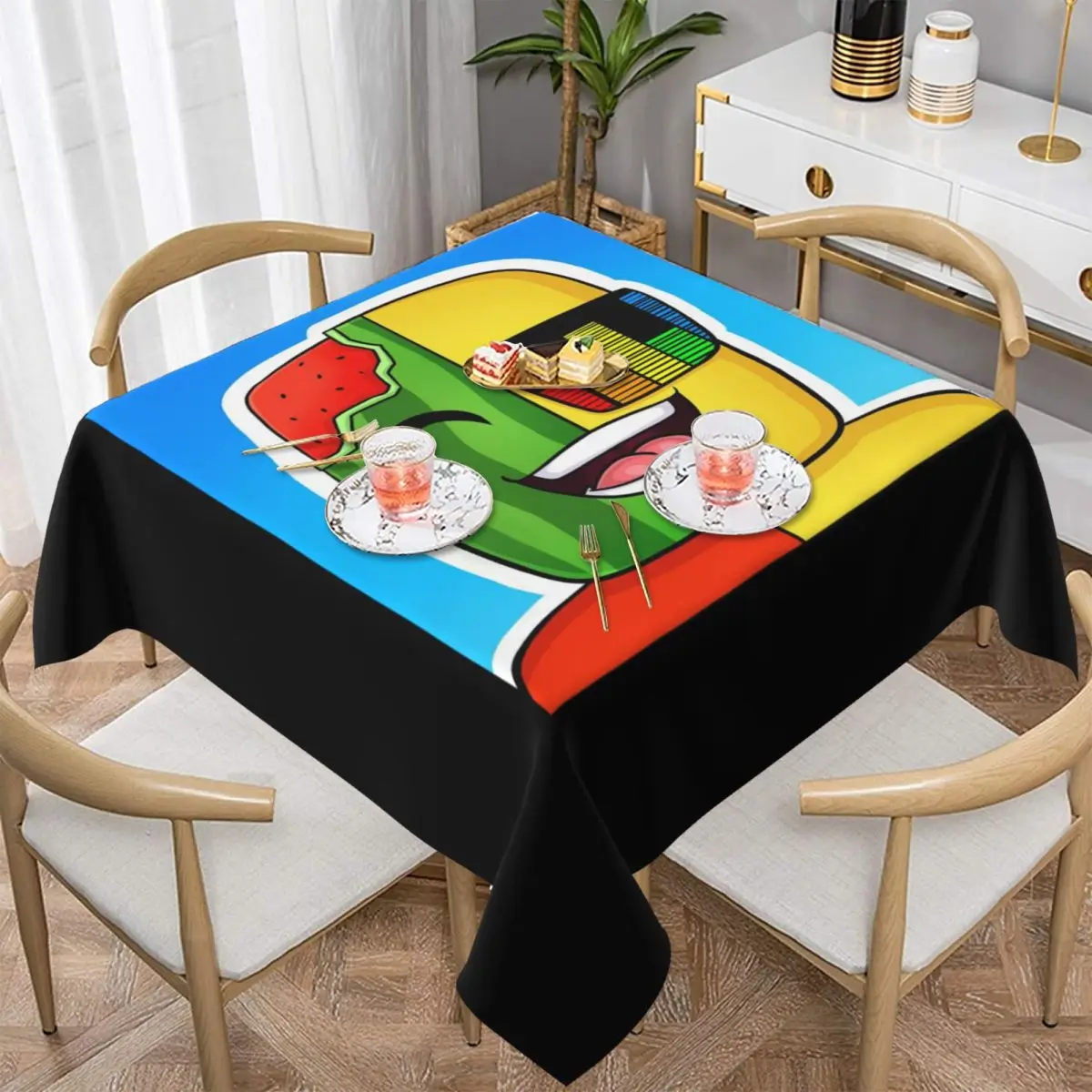 

Водонепроницаемая квадратная скатерть Sunny And Melon, маслостойкая скатерть для кухонных мероприятий, чехол для обеденного стола