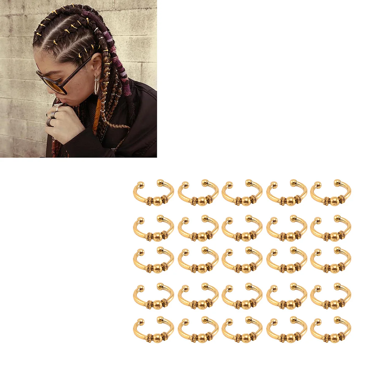 

20pcs 4 Bags Diy Braid Clip Silver Accessories For Braided Hair Women Girls Braid Hair Pin Party Wedding Prom Decor