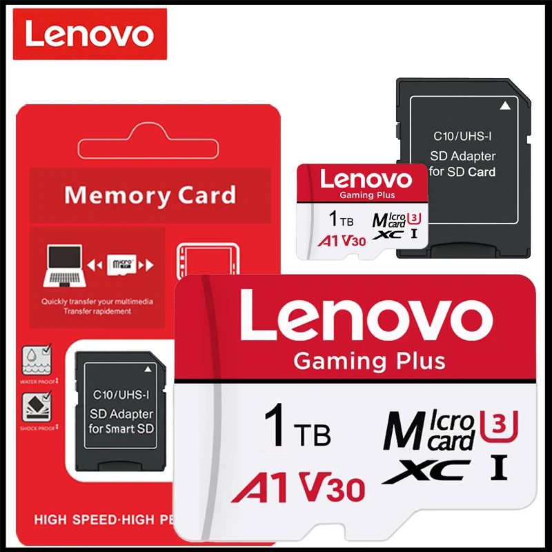 

Оригинальная карта памяти Lenovo Micro SD 1 ТБ, высокоскоростная SD-карта 128 ГБ U3 V30, флеш-карта 512 ГБ для телефона и камеры, класс 10, TF-карта