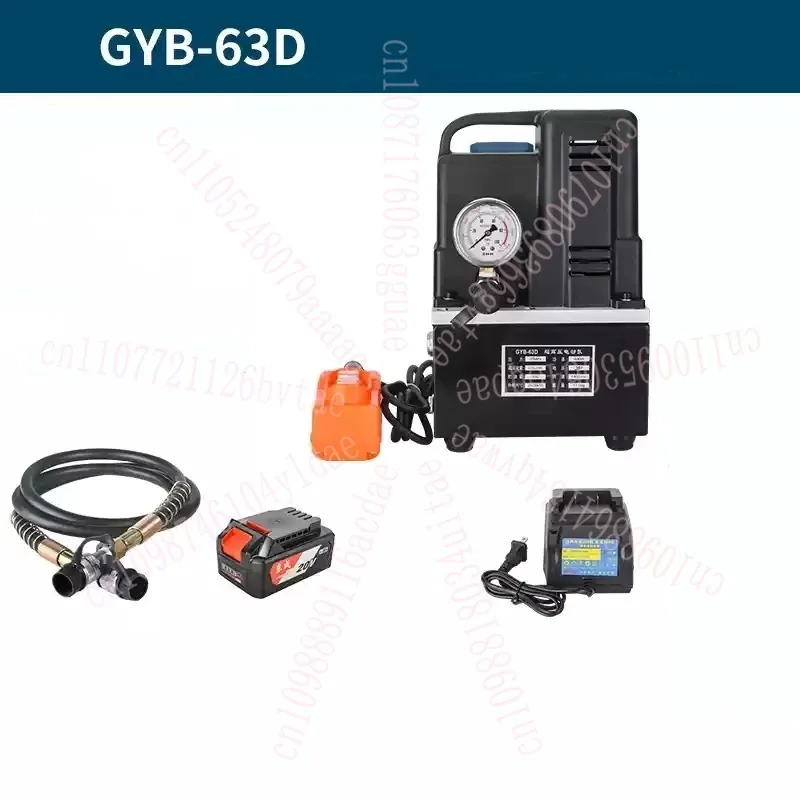 18 فولت في الهواء الطلق قابلة للشحن بطارية ليثيوم محمولة مضخة كهربائية هيدروليكية صغيرة فائقة الضغط مضخة زيت GYB-63D