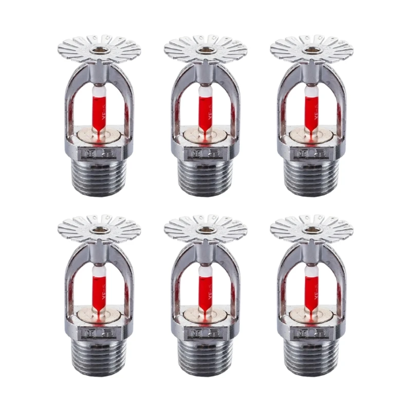 

6Pcs Low Temperature Resistant Sprays Sprinkler Fast Response Automatic Sprinkler System for Uniform Water Sprays HX6C
