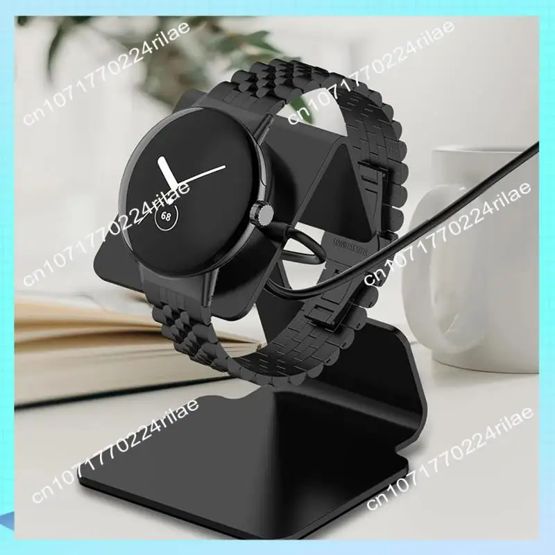 A17Z Smartwatch Holder Metal Stand For Charging Cable Of Google Pixel Watch Charger Base Silver