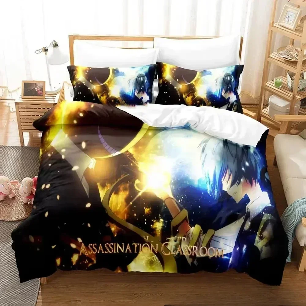 

3D Anime Assassination Classroom Koro-sensei Bedding Set Bedroom Soft Modern Bedspreads Comefortable Duvet Cover Pillowcase