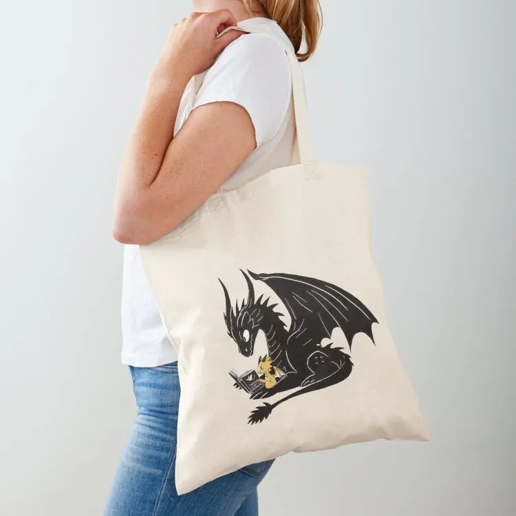 تنانين الجناح الرابع يقرؤون معًا، حقيبة حمل لطيفة من Tairn and Andarna، حقائب بقالة قابلة لإعادة الاستخدام، حقيبة نسائية، حقيبة سيدة #1