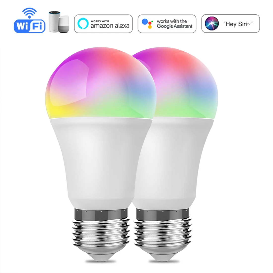 NEW Tuya eWelink Smart Bulb WiFi E27 9W LED RGB Lamp Dimmable Timer Function Magic Bulb Work with Alexa Google Home Yandex Alice