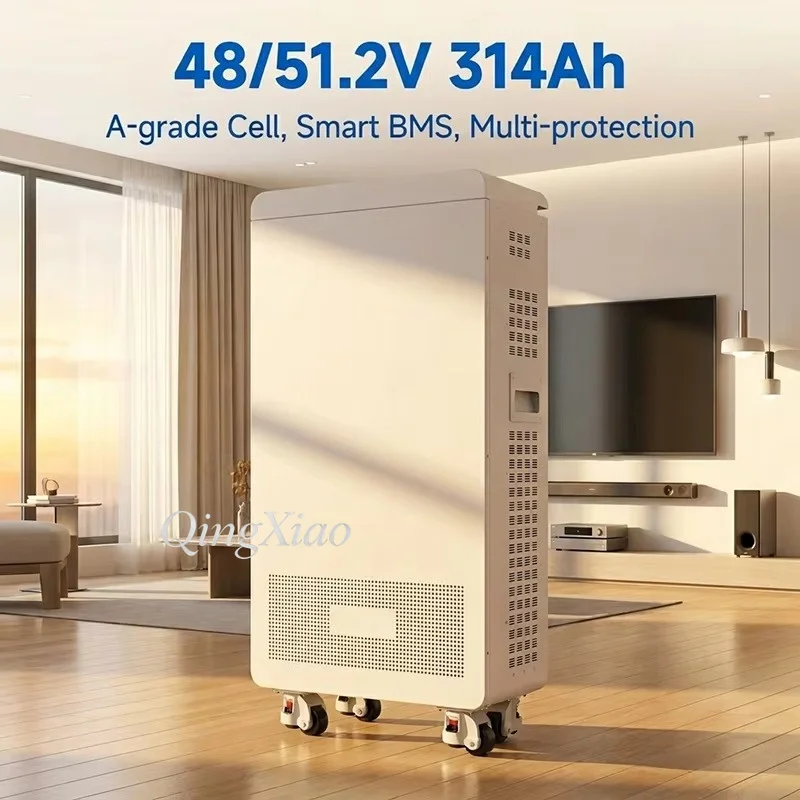 Wall-Mounted Household Energy Storage 48V/51.2V 314Ah Solar Battery Three-Color Display Screen For Home Off-Grid PV Power System