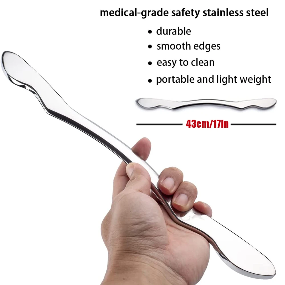 Stainless Steel Scraping Massage Tool Gua Sha Stick for Body Muscles Soft Tissue Anti-cellulite Lymphatic Drainag Massage Relax