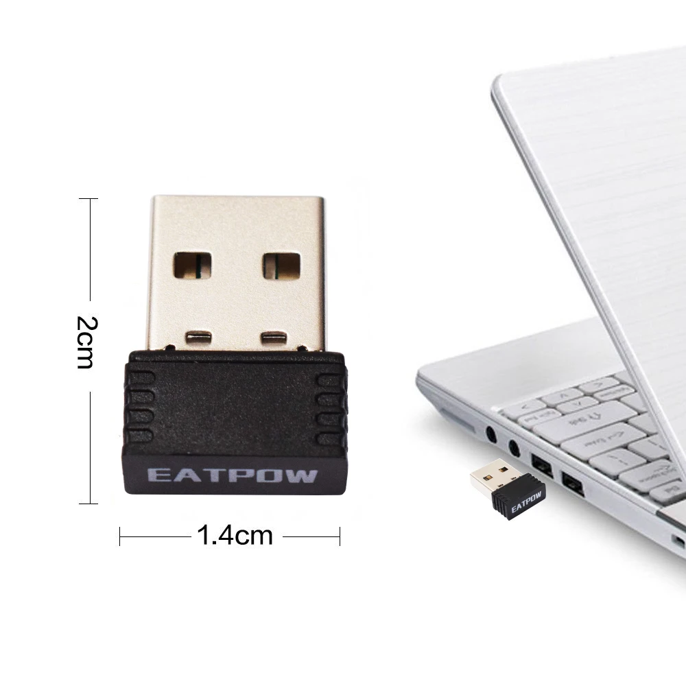 EATPOW อะแดปเตอร์เครือข่ายไร้สาย802.11อะแดปเตอร์ Wifi USB Wifi สำหรับเดสก์ท็อป Wifi Wifi Wifi 150Mbps