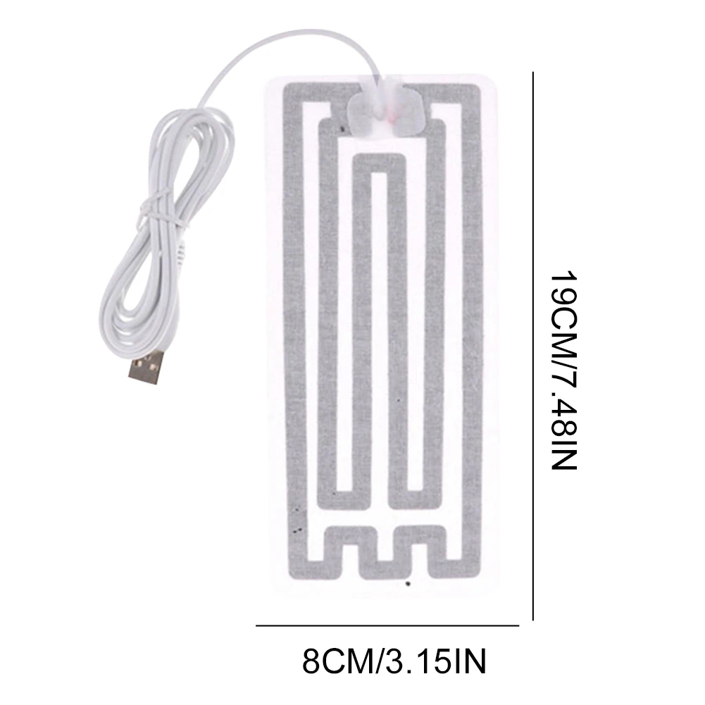 2 قطعة لوحة التدفئة USB عنصر التدفئة فيلم سخان USB فيلم التدفئة فيلم التدفئة الكهربائية للأقدام الدافئة جهاز تدفئة محمول أحزمة كهربائية #4