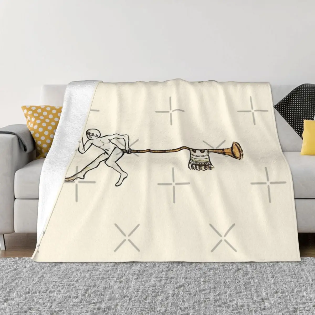 Medieval Butt Trumpet Four Seasons Universal Blanket Movie Theater Can Be CoveredChristmas Present