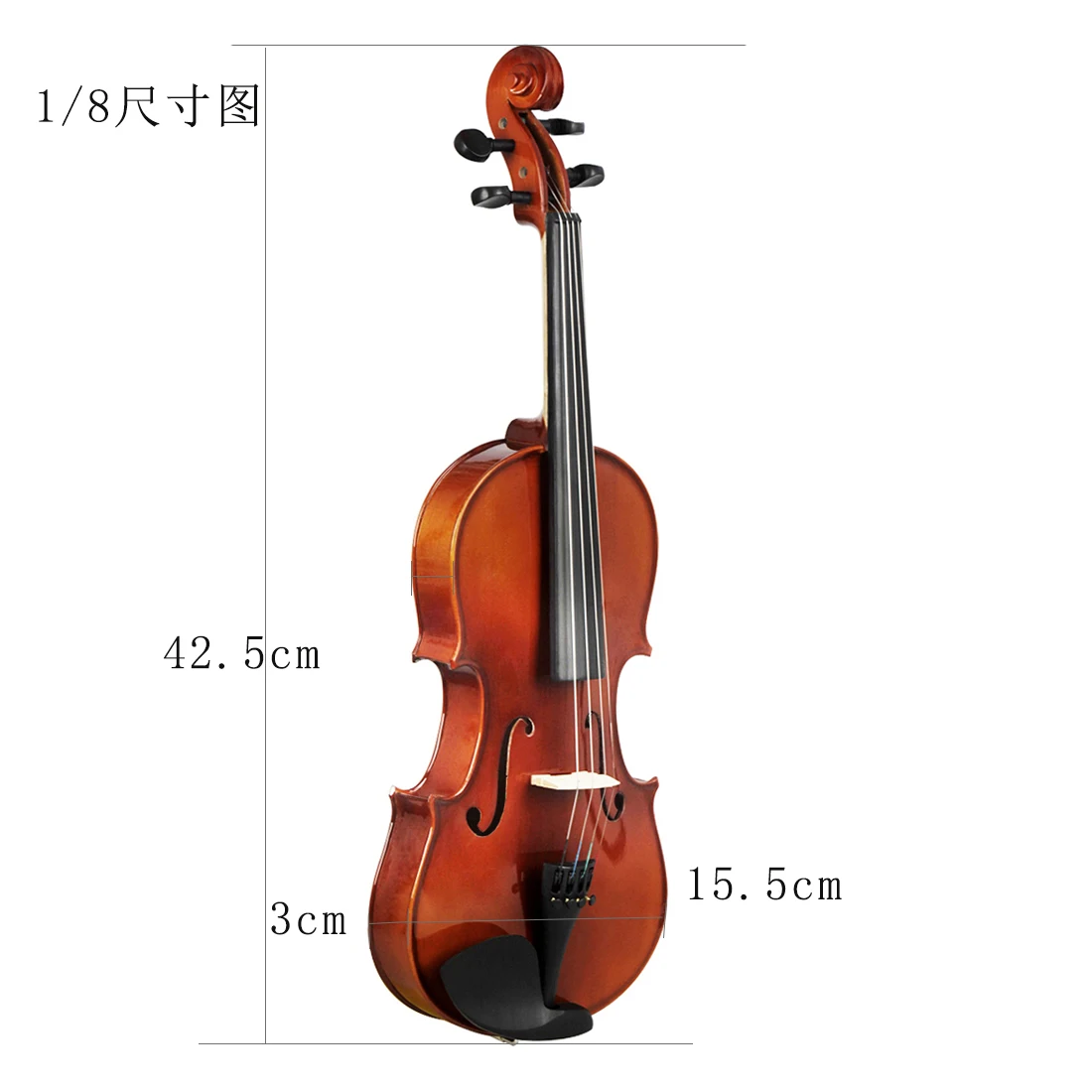 Astonvilla 1/8 Acoustic Violin Maple Panel Nature Colors Fiddle Solidwood Violin With Carrying Case Jujube Bow For Beginners