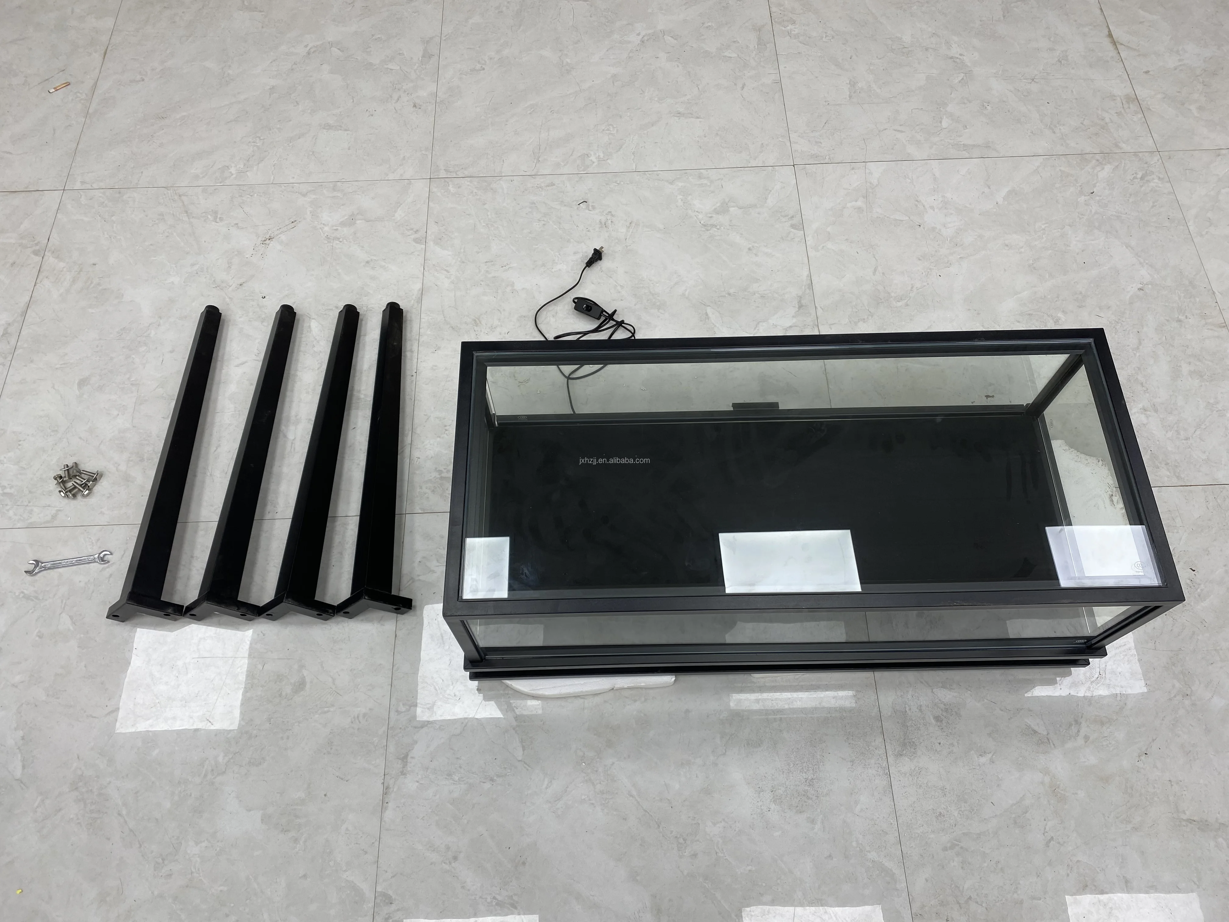 Customization.Hongzhan Easy Installation Removable Glass Jewellery Display Cabinet for Shopping Mall Jewelry Store Kiosk Counter