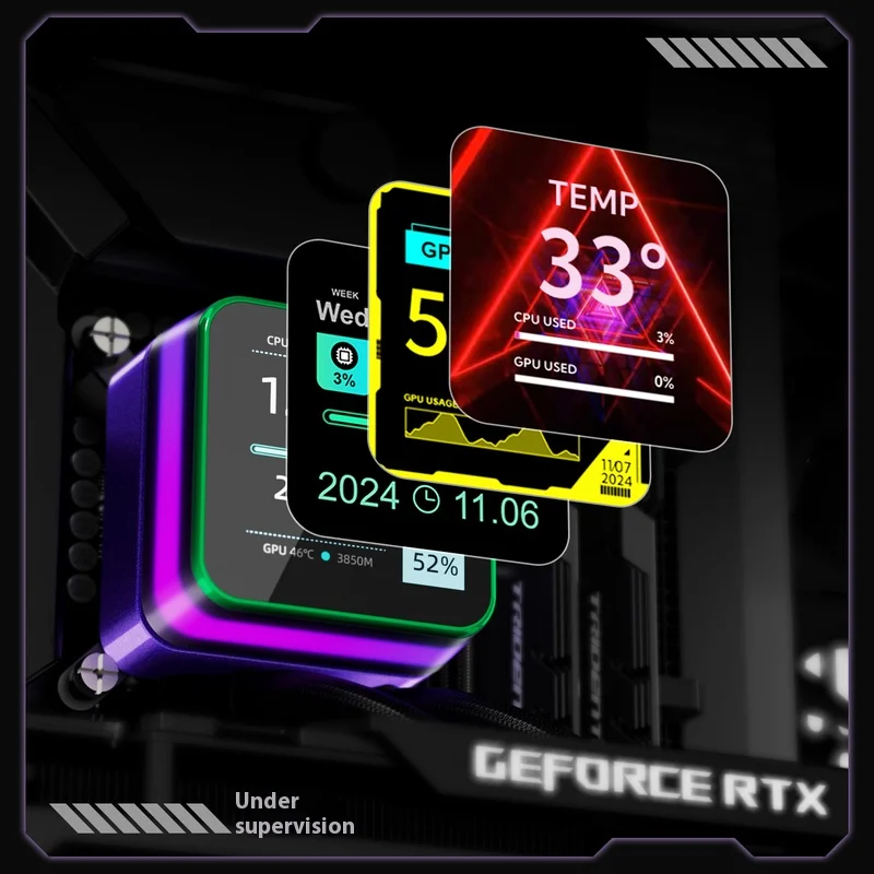 X-GAMERX S360 Putih/Hitam ARGB All-In-One Layar LCD AIO LIQUID COOLE Radiator Pendingin Air 5V 3PIN ARGB Fan Pendingin Cairan CPU