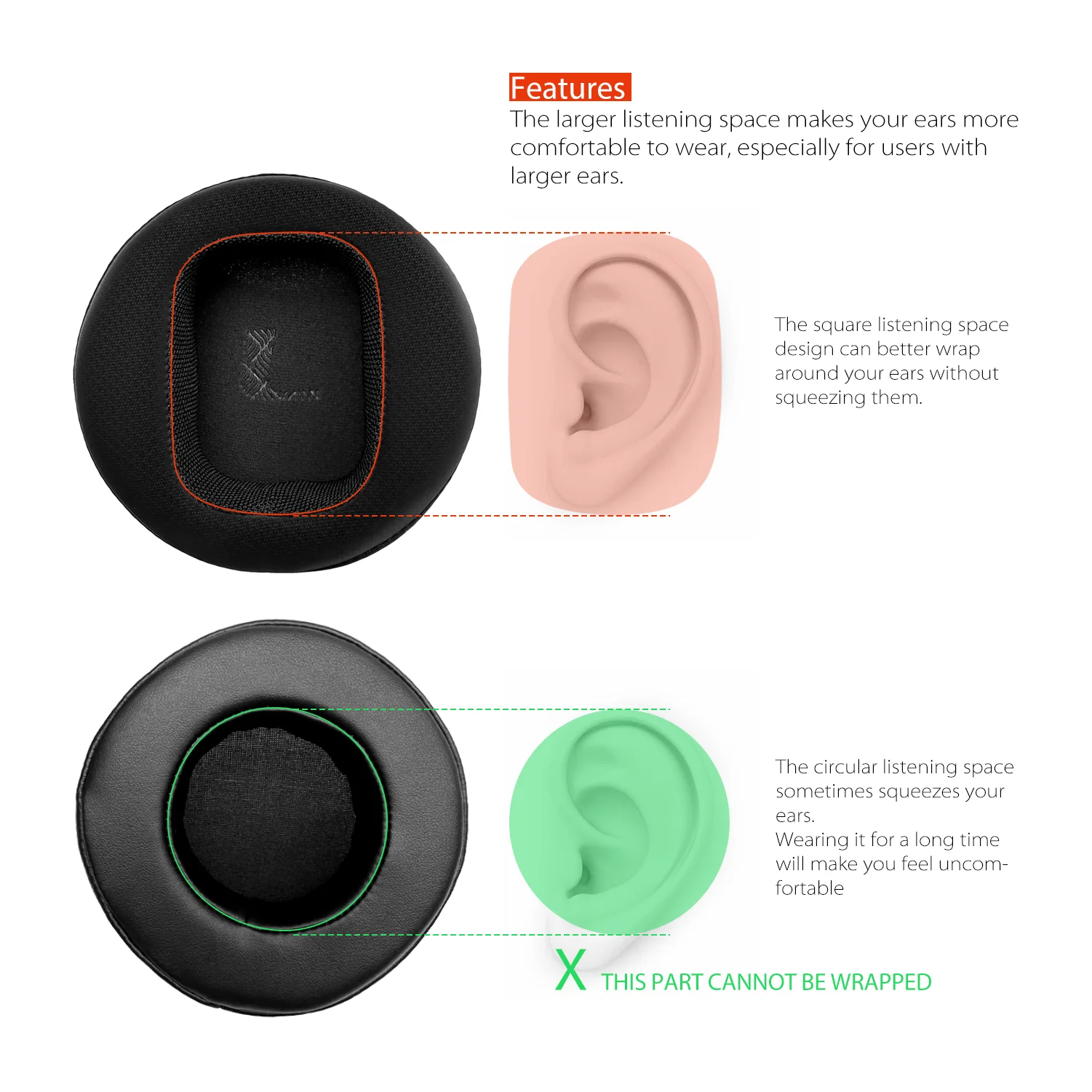 Nullmini HIFIMAN HE400用冷却ジェルイヤーパッド