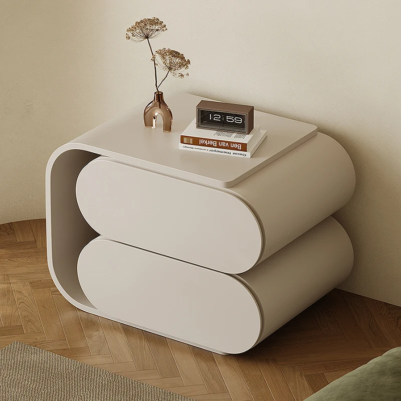 

Mini Trendy Unique Nightstand Simple Cabinets Drawers Nightstand Comfortable White Corner Mesa De Noche Space Saving Furniture