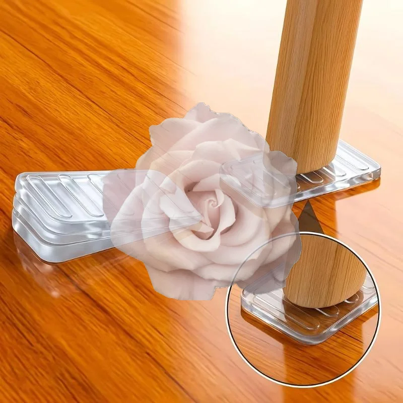 Popular Transparent Wedge Shims Rubber Furniture Levelers Easy to Trim Non-Marking for Uneven Surfaces Cabinets Beds