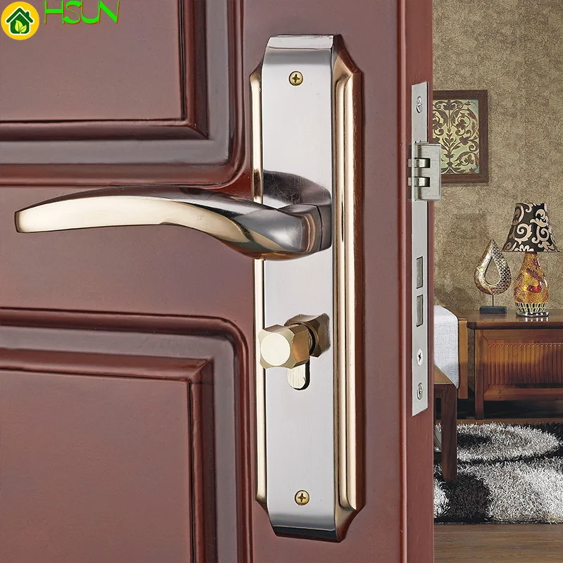 European solid wood bedroom door lock room door home hardware mechanical door lock door handle