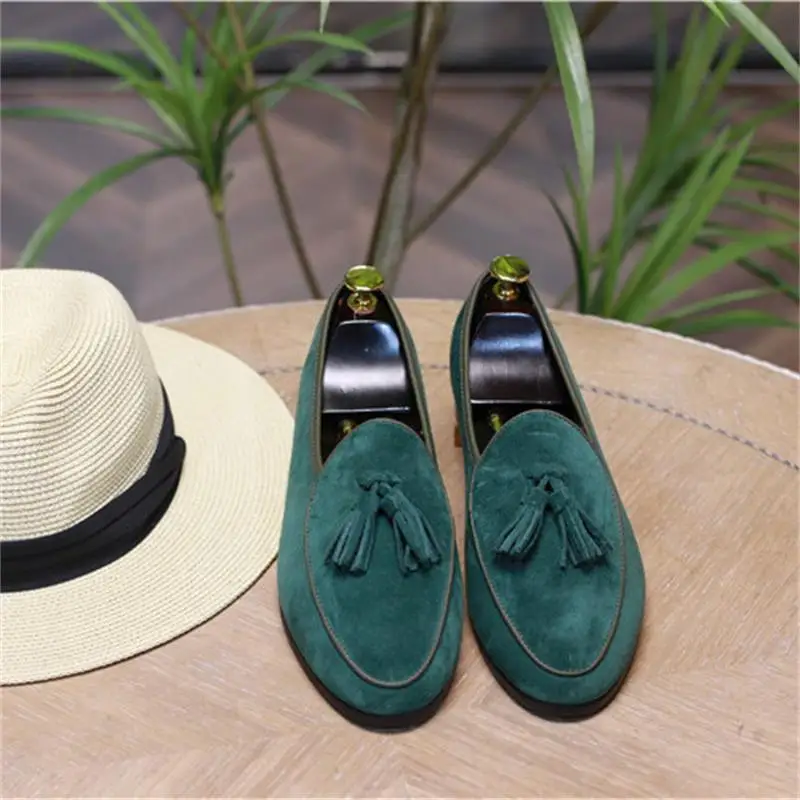 

Men Loafers Soft Moccasins High Quality Autumn Genuine Leather Shoes Men Flats Driving Shoes Tassel Party Wedding Casual Shoes