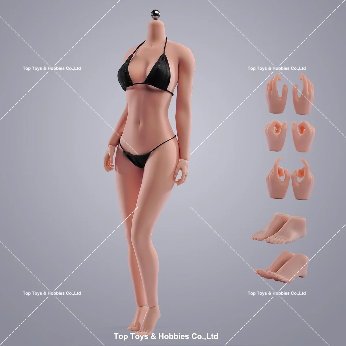 AB001 1/6 femme gros seins corps sans couture squelette en acier Flexible 12 ''corps de figurine de soldat avec pieds amovibles