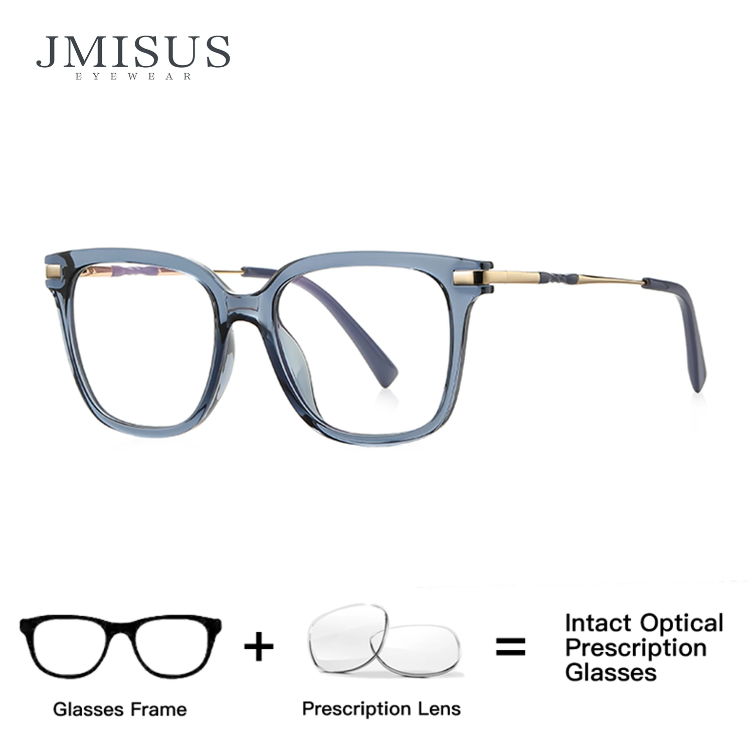 

JMISUS Women Square Prescription Glasses Retro Butterfly Progressive Photochromic Anti Glare Optical Eyeglass