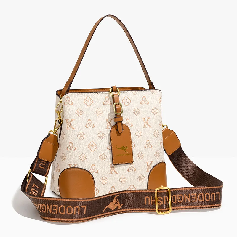 حقيبة حمل كلاسيكية مستوحاة من المصمم للنساء 2025 حقيبة دلو أنيقة متعددة الاتجاهات محفظة كتف موضة جمالية للاستخدام اليومي