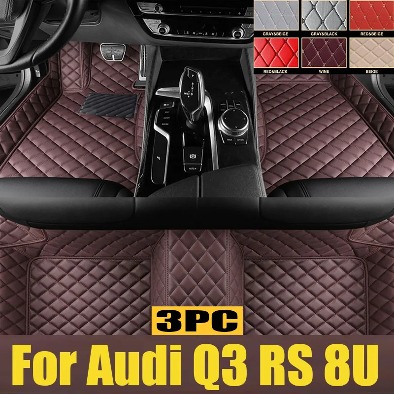 

Car Floor Mat for Audi Q3 RS 8U 2015~2018 2016 2017 Interior Part Special Foot TPE Liner Carpet Pad Custom Cover Rug trunk mat