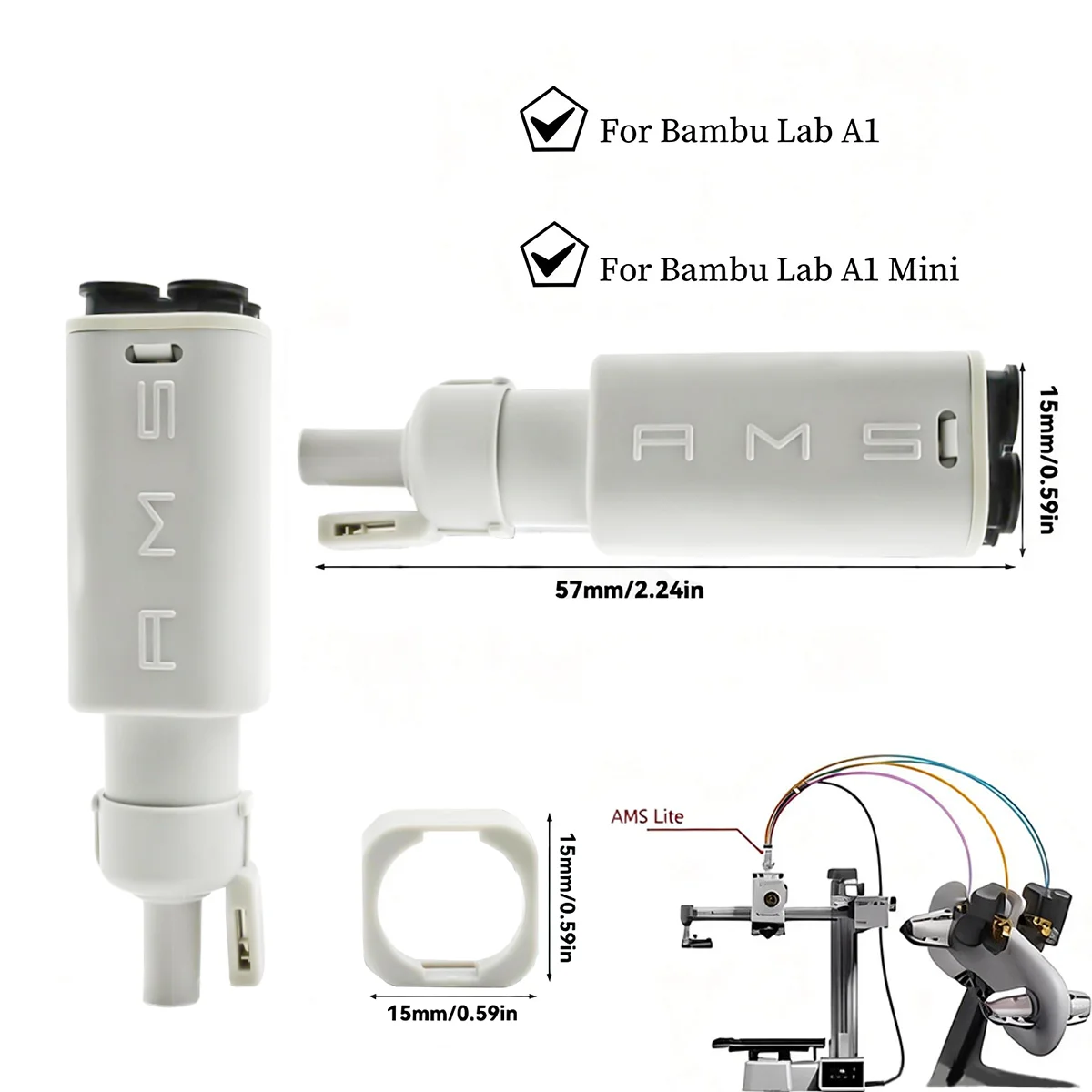 

For Bambu Lab 3D Printer AMS Lite Filament Hub Five Way Components Switch Consumables Printing For Bambulab A1/A1 Mini Parts