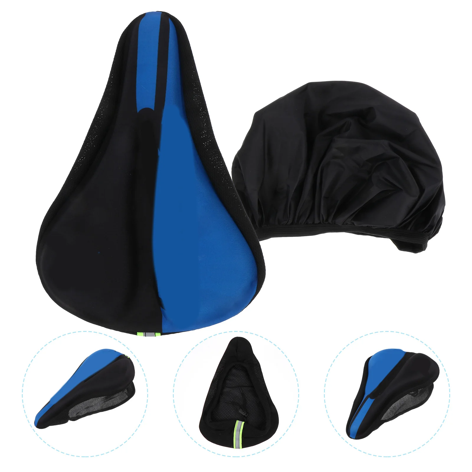 

Thick Silicone Bike Saddle Comfortable Shock Absorption Seat Cushion for Mountain Road Bikes Breathable Cycling Pad