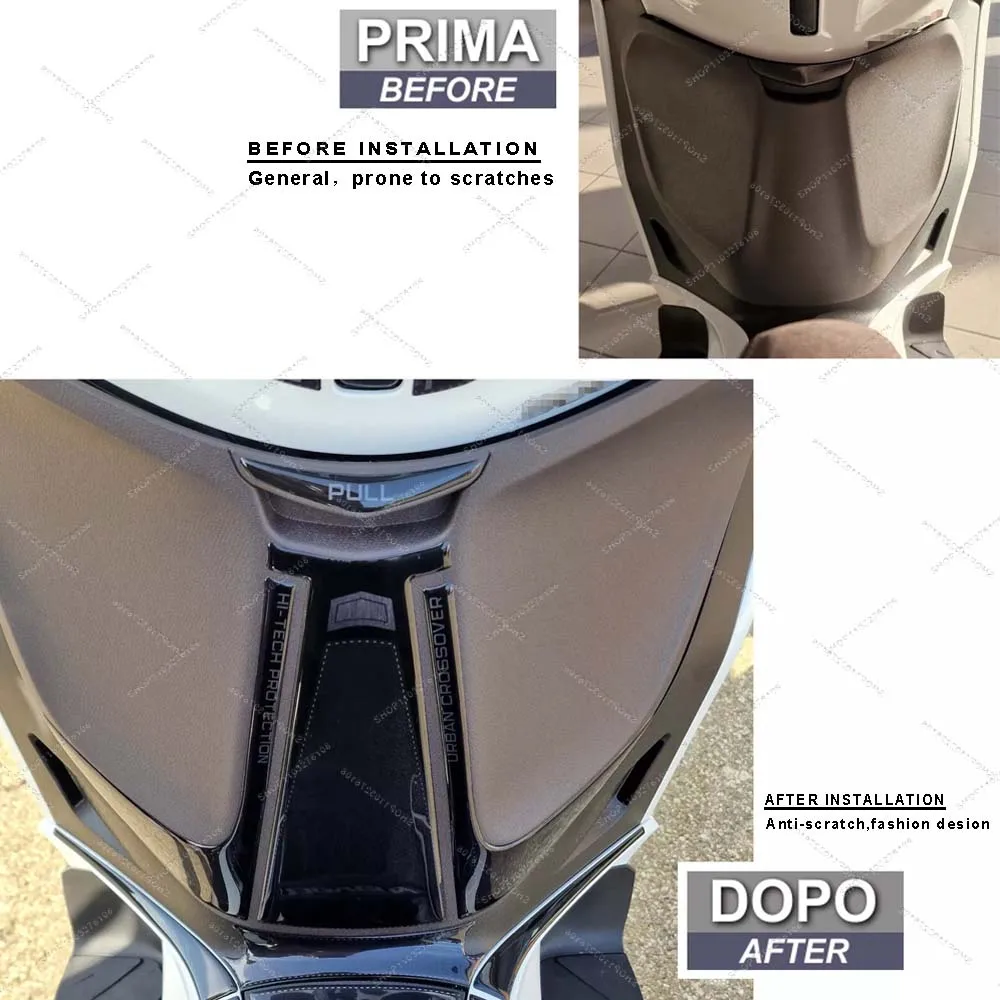 ل بيفرلي 300 و 400 2022 دراجة نارية تخزين حامل ملصق ثلاثية الأبعاد الراتنج مقاوم للماء المضادة للخدش حماية ملصق مائي #4