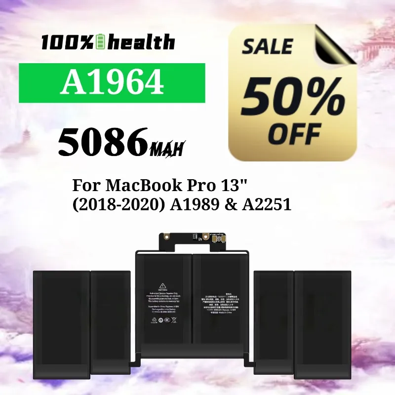 

A1964 5086mAh Laptop Battery for Apple MacBook Pro 13''/A1989/A2251 Lithium Rechargeable Battery