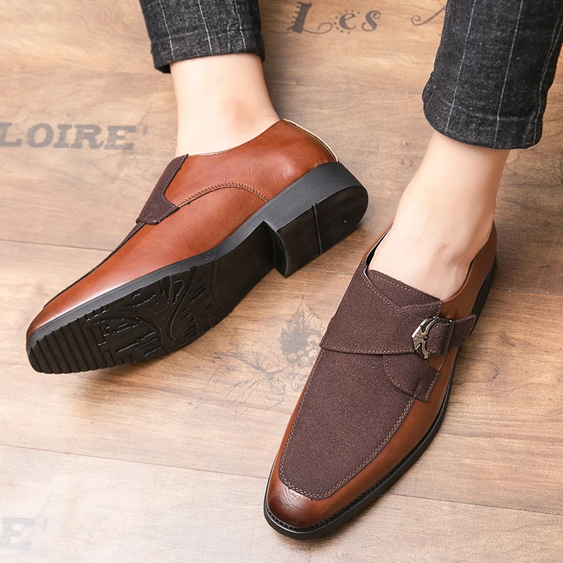 Men's Dress Shoes New Pu Leather Fashion Shoe for Mens Large Size Business Formal Casual Shoes Slip on Wedding Men Shoes Zapatos
