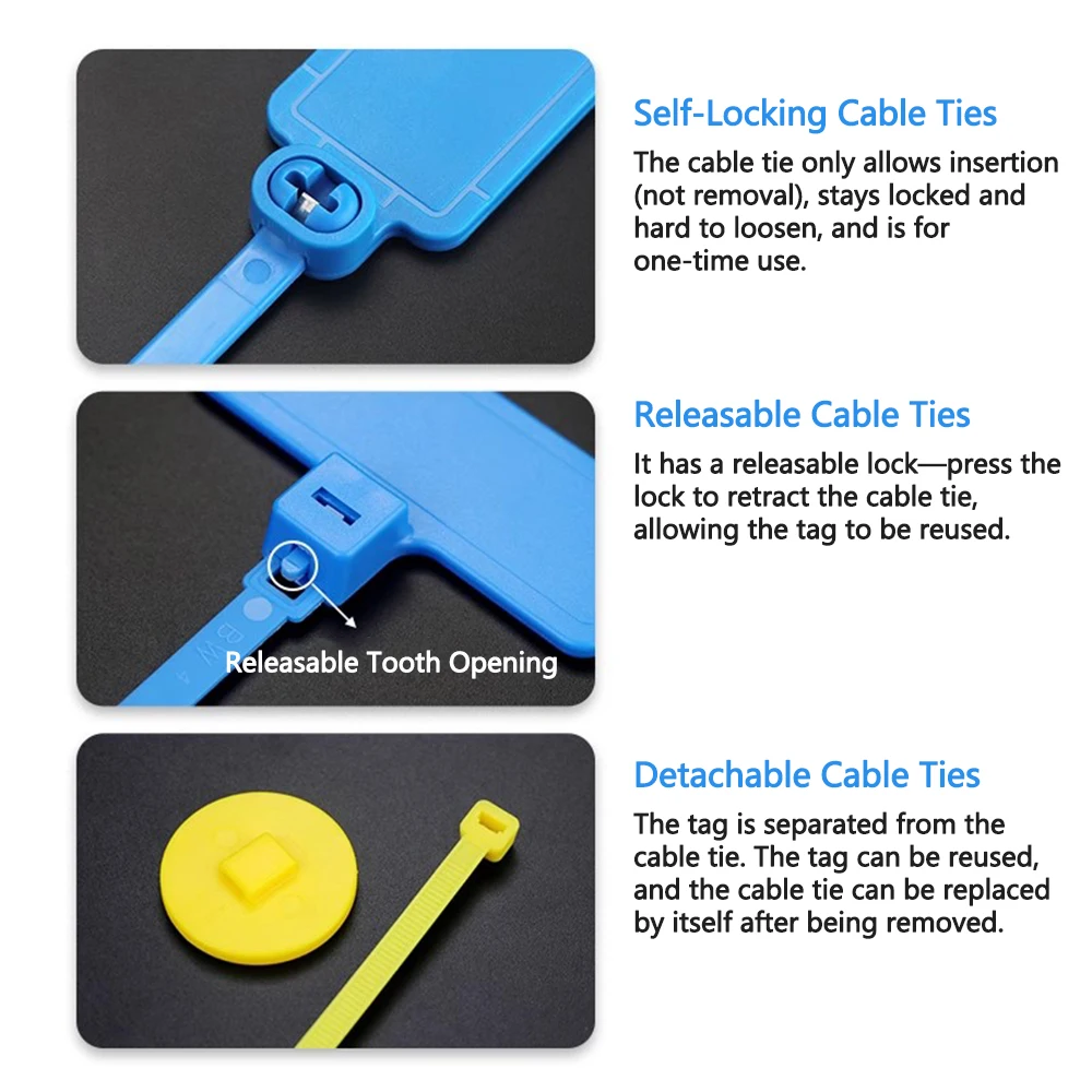 RFID UHF кабельная стяжка 18000-6C 860-960 МГц NXP U8/U9/H3/H9/MR6P чип электронная этикетка защита от несанкционированного доступа связка кабельная стяжка бирка 50 шт.