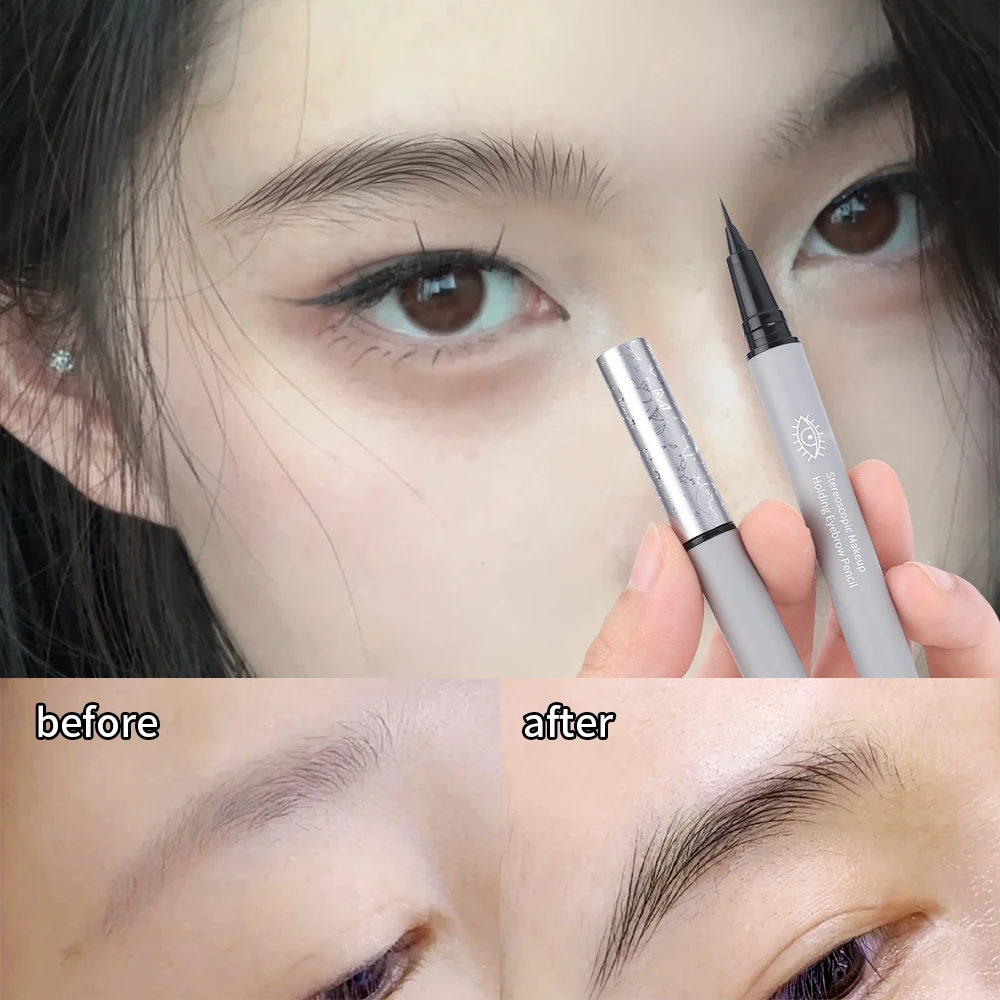 0.01mm Ultra-Fine Eyebrow Pencil For Outlining Shadows, Eye Bags, Waterproof, Long-Lasting Liquid Eyebrow Pencil