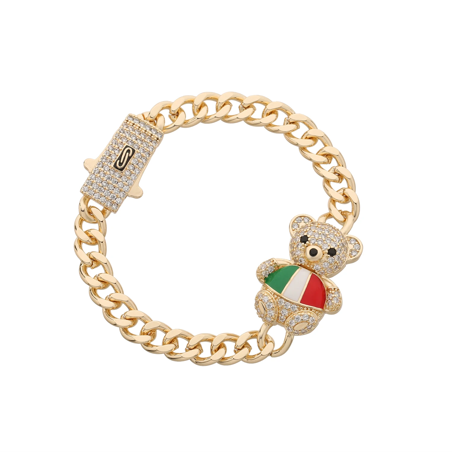 

Youth Girl Bracelet Animal Bear Flag Fashion Girl Bracelet 30g/7.5N Monaco Bracelet