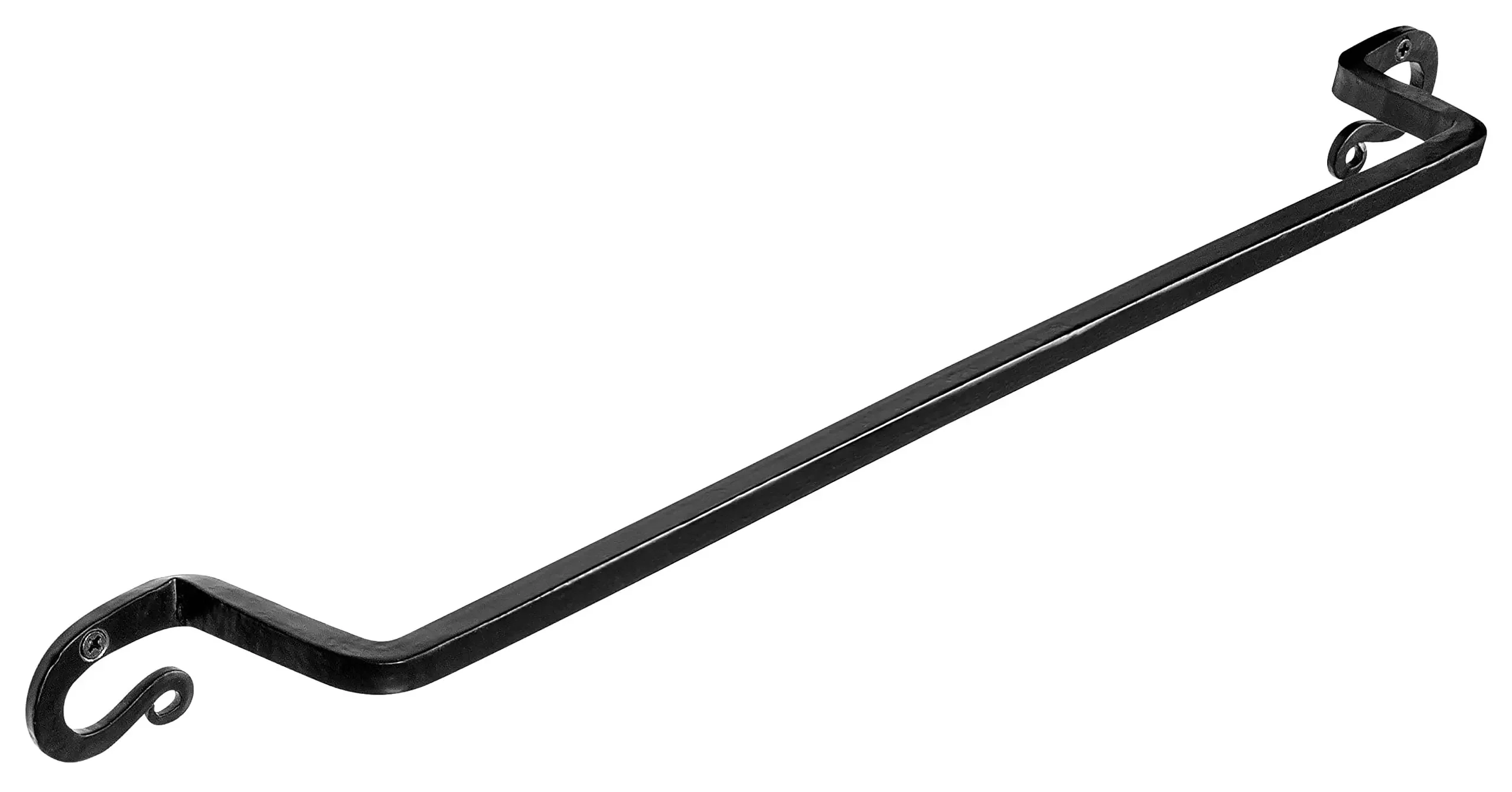 

Wrought Iron Towel Bar Wall Mount Black Rustic Towel Holder For Bathroom Kitchen