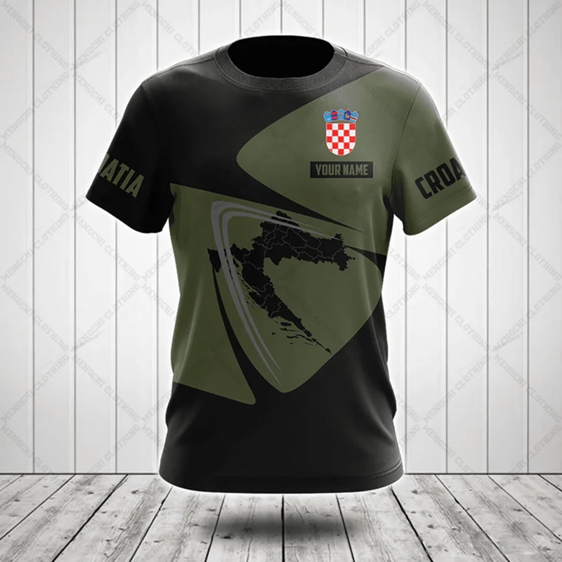 Croatia Emblem Skull Graphic Custom Name Jersey Summer New Men Women And Kids Sportswear Tees Loose Oversized Unisex T-shirts