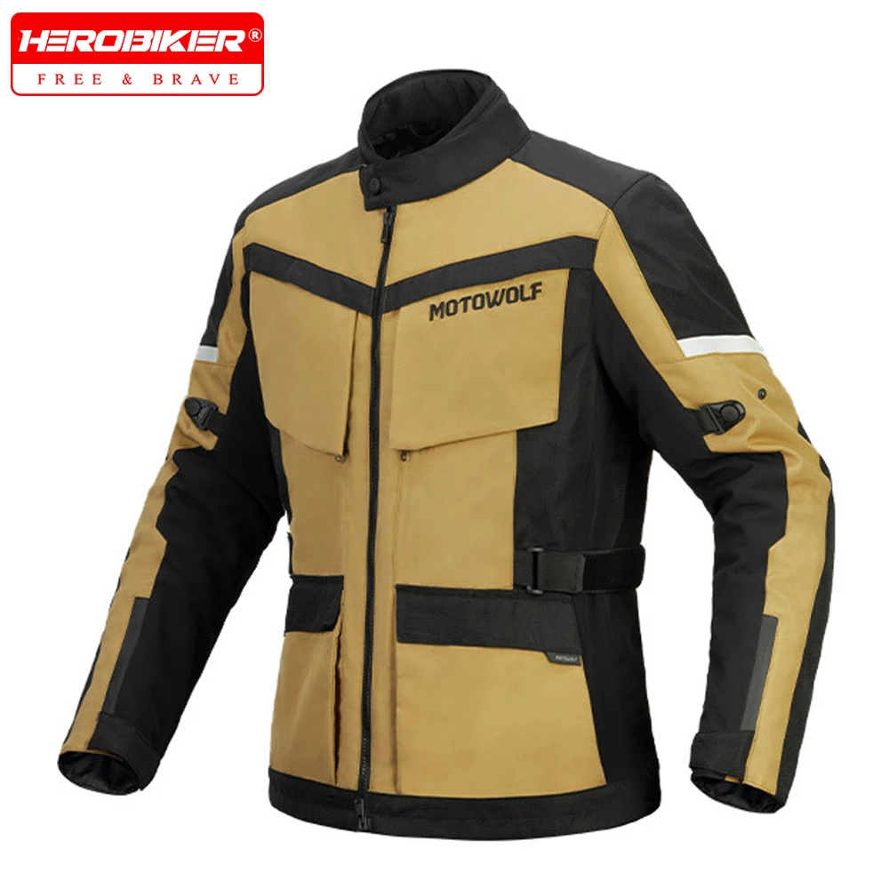 Winter Motorcycle Riding Jacket Windproof Warm Motor Riding Jacket Rally Suit Reflective Motocross Jacket Removable Inner Liner