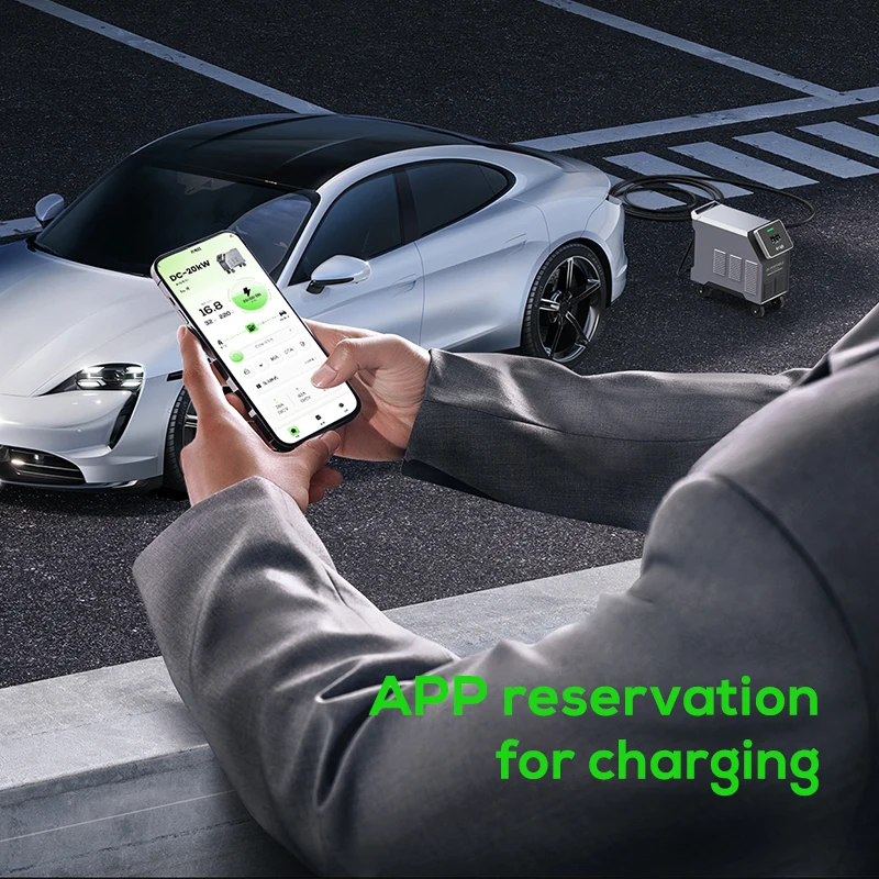 20KW Portable Electric Car Charger GBT DC Fast EV Charger Station With Convenient DC Charging Input Voltage 380V