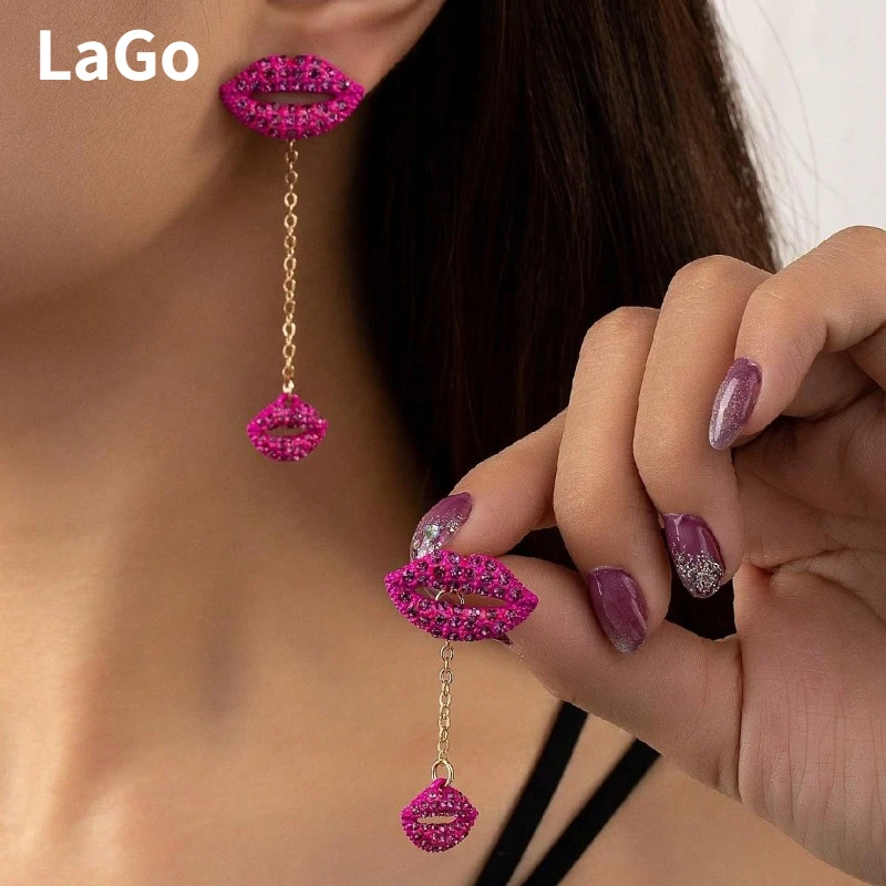 

Fashion Jewelry European and American Design Lip Shape Earrings For Women Female Gifts Cool Trend Ear Accessories Hot Selling
