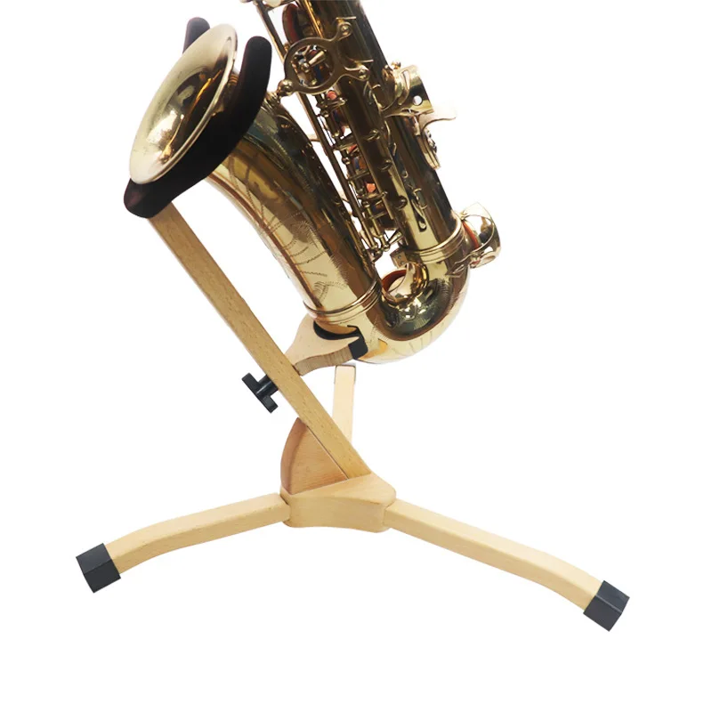 High quality sax stand portable foldable alto/tenor sax professional stand solid wood tripod wind instrument accessories