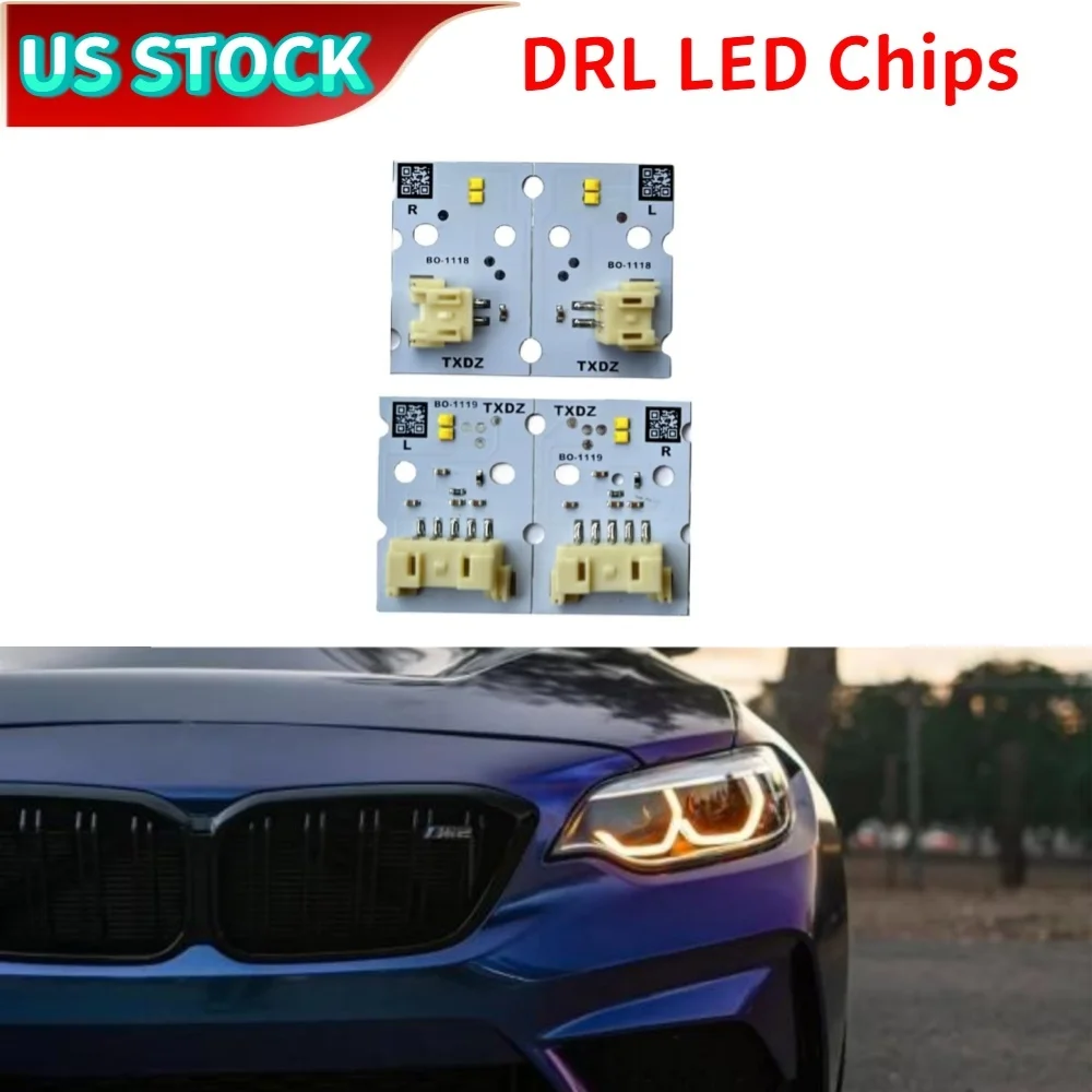 

НОВЫЕ светодиодные чипы DRL, источник дневного света для BMW 2 серии F22 F23 F87 M2 LCI 2016-2019, светодиодные фары, доски дневных ходовых огней
