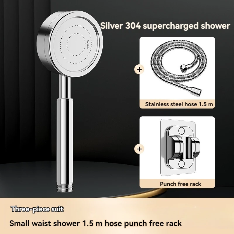 Shower Head with Handheld High Pressure Shower Heads Detachable Shower Head with Hose and Bracket Free Water Pressure Adjustment