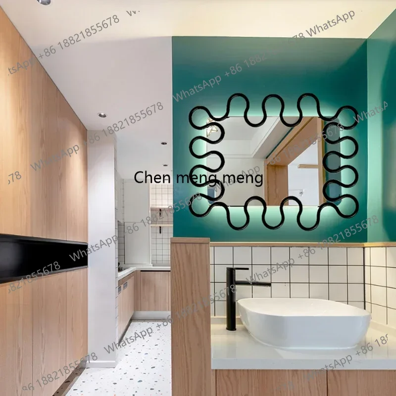 

LIrregular Photo Art Mirror Wall-Mounted Bathroom Makeup Mirror